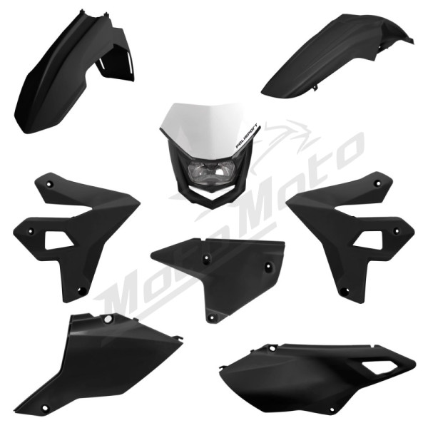 Polisport plastic set with headlamp Suzuki DR-Z 400 00-25