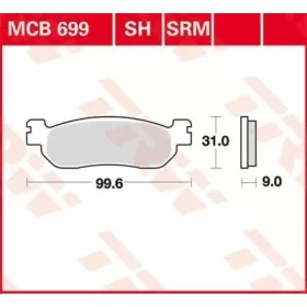 TRW All Round Sintered Metal Brake Pads Italjet / Yamaha 125-1000cc 99-16