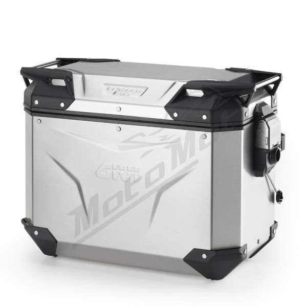 Givi Trekker Outback EVO 44L Natūralaus aliuminio šoninė daiktadėžė Kairė