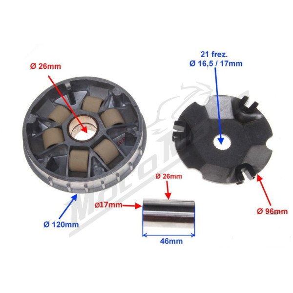 VARIATOR ASSY, PIAGGIO 125/150 CCM