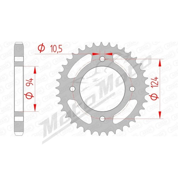 AFAM Steel Standard Rear Sprocket 530 34-37 teeth HONDA CB 550 1977
