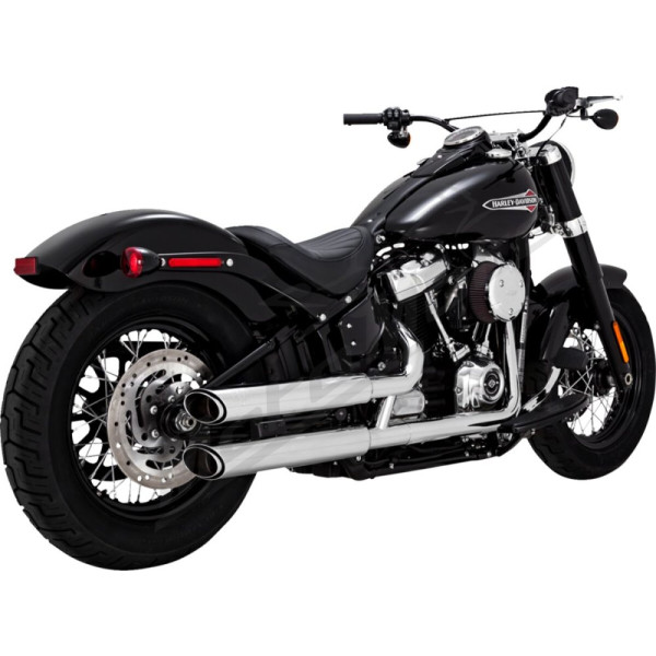 VANCE & HINES 3" Twin Slash Slip-On Mufflers Harley Davidson FLFB / FLFBS / FLSL / FXBB / FXBR / FXST 1750-1923cc 18-25