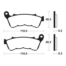TECNIUM Street Performance Sintered Metal Brake pads MF434 Harley Davidson Roadster / XL 883-1200cc 14-20