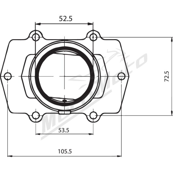 KIMPEX Carburetor Mounting Flange Arctic Cat Crossfire / F6 / F7 / F8 / King Cat / M7 / Sabercat / ZL / ZR 600-900 02-08