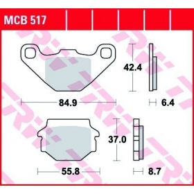 STABDŽIŲ TRINKELĖS TRW MCB517 STANDARD