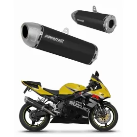 Suzuki GSXR 1000 K1 - K4 2001-2004 Exhaust Silencer Muffler S6 BLACK + dB killer