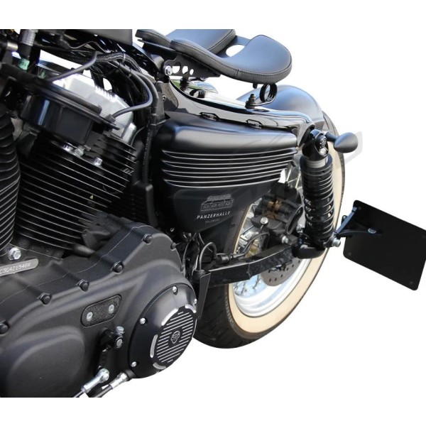 CULT WERK Side Panel Bobber Black Harley Davidson XL 883-1200cc 2014-2022 2pcs