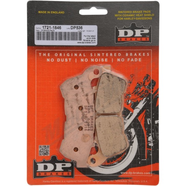 DP BRAKES Sintered Metal Brake Pads Harley Davidson XL 883-1200cc 14-22