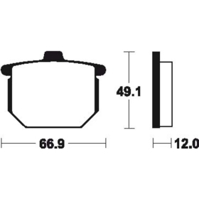 TECNIUM Street Organic Brake pads MA8 Honda CB / GL 750/1000cc 75-79