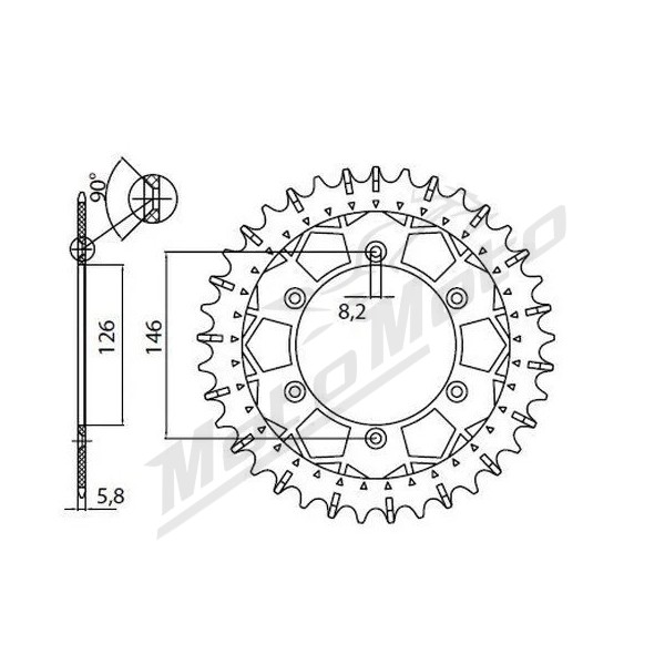 SUNSTAR SPROCKETS Rear Sprocket Kawasaki / Suzuki 125-450 80-26