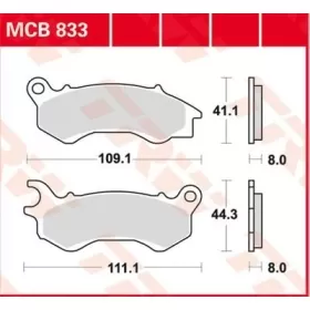 TRW SRM Series Sindered Scooter Brake Pads Honda / Peugeot 50-150cc 10-15
