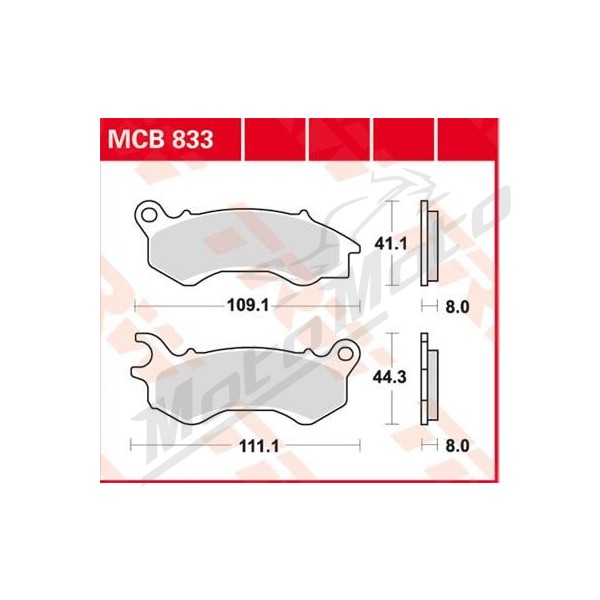 TRW SRM serijos stabdžių trinkelės Honda / Peugeot 50-150cc 10-15