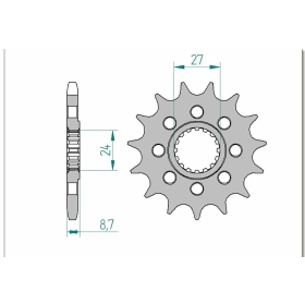 AFAM Steel Standard Front Sprocket 22901 - 525 15-17 teeth SUZUKI GSX-R 1000cc 09-16