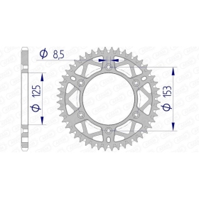 AFAM Aluminium Ultra-Light Rear Sprocket 11212 - 520 HONDA/HM 1993-2022