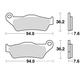 BRAKING Off-Road Sintered metalo stabdžių trinkelės - 746CM46 bmw / gasgas / husqvarna / ktm / tm / yamaha 125-700cc 80-25 