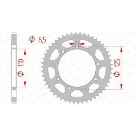 AFAM Steel Standard Rear Sprocket 420 50 teeth