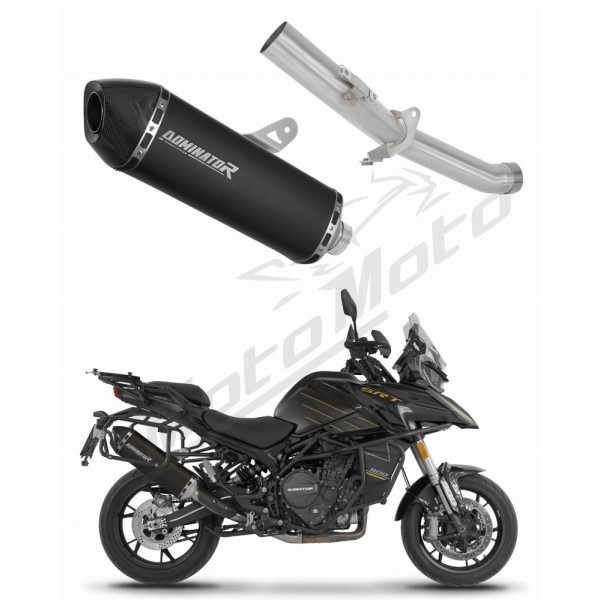 Dominator Exhaust Silencer Muffler HP7 BLACK + dB killer QJ Motor SRT 900S/XS 25->