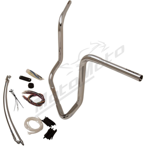 FAT BAGGERS INC. Round Top Handlebar Kit Chrome 91.5x30.5cm Harley Davidson FLHT / FLHTC / FLHTCU / FLHTK / FLHX 1584-1923 08-13