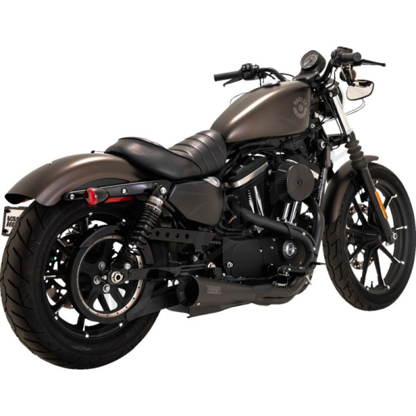 VANCE & HINES Upsweep 2-into-1 Exhaust System Black Harley Davidson XL 883-1200cc 04-13