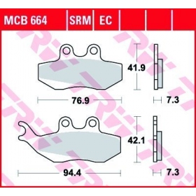 STABDŽIŲ TRINKELĖS TRW MCB664 STANDARD