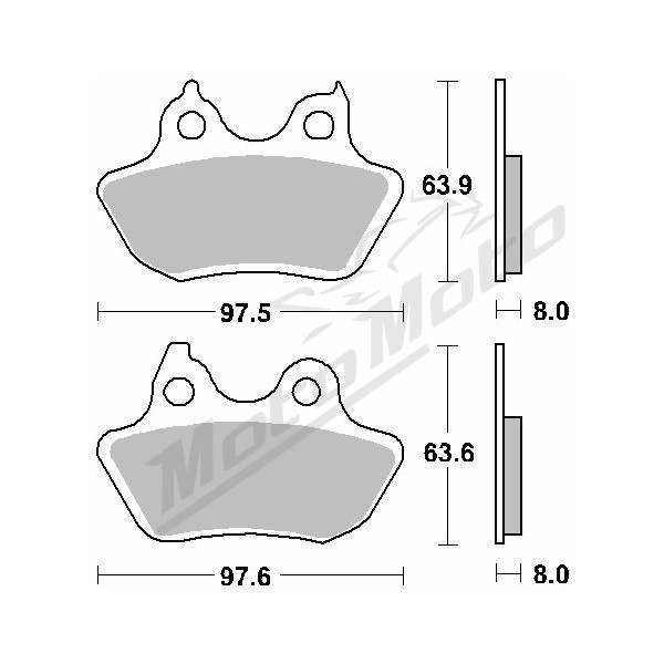 Sbs promotion kh434 street standart ceramic brake pads Harley Davidson FLSTC / FLSTF / FLSTI / FLSTN / FXDI / FXST / FXSTB / FXSTD / TXSTS/I 450-1584 06-07