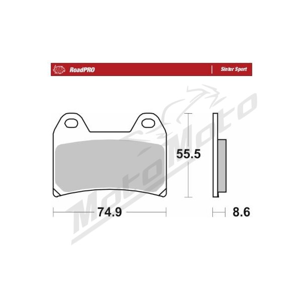 MOTO-MASTER Sinter Sport Front Brake Pads Aprilia / Benelli / BMW / Ducati / KTM / Moto Guzzi / Victory 250-1400 95-26