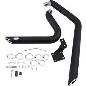VANCE & HINES "Shortshots Staggered" išmetimo sistema Juoda Harley Davidson FXSTSI / FXSTB / FLSTN / FLSTC 1340-1800cc 86-11