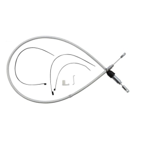 MAGNUM SHIELDING Chrome Quick Connect Upper Clutch Cable Harley Davidson FLHC / FLHR / FLTRK / FXBR / FXDR 1750/1977 18-24 101.5cm