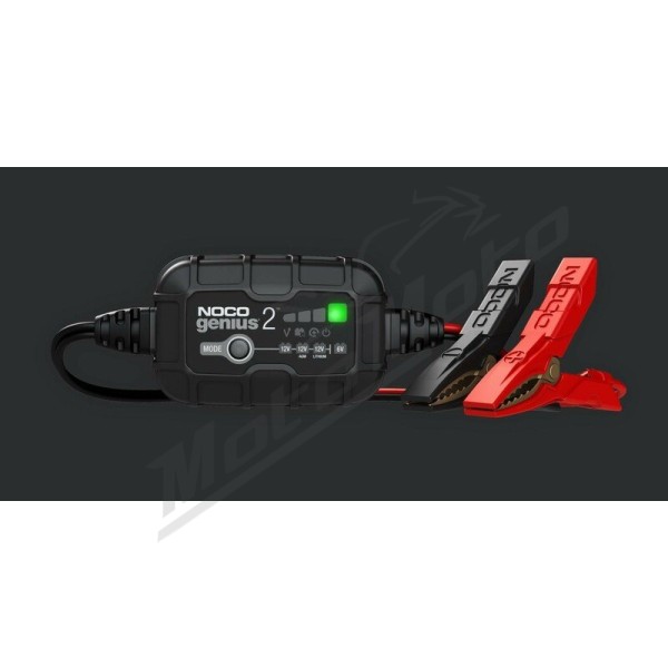 NOCO Genius2 Smart Battery Charger Clamps with Integrated Eyelets 6/12V 2A