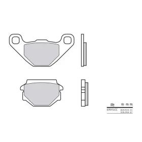 BREMBO Scooter Carbon Ceramic Brake pads ​​​​​​​KYMCO AGILITY / MALAGUTI F10 50-125cc 1992-2020