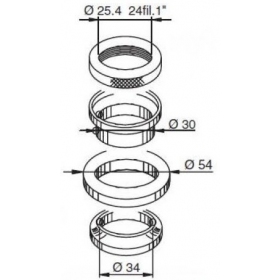 Fork bearing set BUZZETTI HONDA DYLAN / SH / YLAN 125 / 150