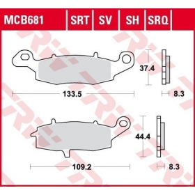 STABDŽIŲ TRINKELĖS TRW MCB681 STANDARD