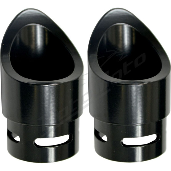 BARON Exhaust Tip BLACK YAMAHA XV / XVZ 1300-1700cc 99-13