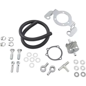 DRAG SPECIALTIES Crankcase Breather with Support Bracket Kit Harley Davidson FLD / FLHR / FLHRC / FLHRCI 1340-1800cc 93-15