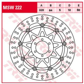 TRW Front Brake Disc Yamaha YZF / FZR 750-1000cc 93-98