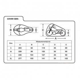 COVER FOR MOTORCYCLE OXFORD AQUATEX XL