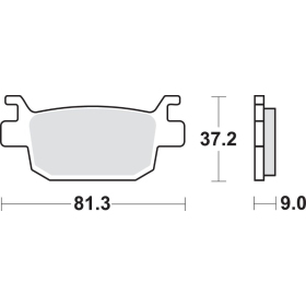 SBS CT Scooter Carbon Tech Organic Brake Pads Honda ADV / FES / NSS / SH 125-350cc 05-24