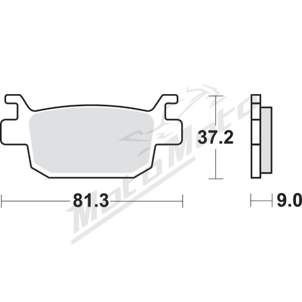 SBS CT Scooter Carbon Tech Organic Brake Pads Honda ADV / FES / NSS / SH 125-350cc 05-24