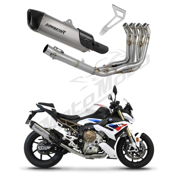 BMW S1000R 2021-2026 Dominator Full Exhaust System Collector Silencer Titanium HP6 + dB killer