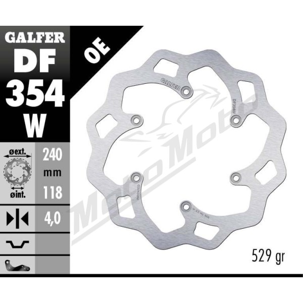 GALFER Wave® Rear Brake Rotor Suzuki RM 125-250cc 06-12