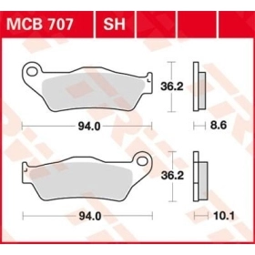 TRW All Round Sintered Metal Brake Pads BMW K / R / S 850-1300cc 93-17