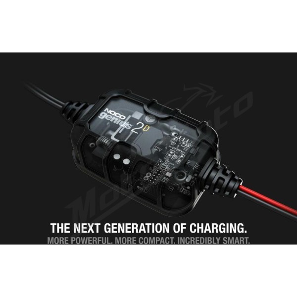 NOCO Genius2 Smart Battery Charger Clamps with Integrated Eyelets 6/12V 2A