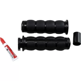 KURYAKYN ISO Black Grips Ø25.4mm Kawasaki / Suzuki / Victory / Yamaha 650/1900 87-25 