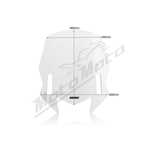 WRS Windscreen for Scooter Clear 46cm Yamaha XP 530 T-Max 530-560cc 17-21