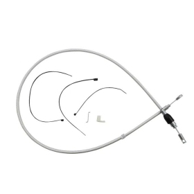 MAGNUM SHIELDING Chrome Quick Connect Upper Clutch Cable Harley Davidson FLDE / FLFBS / FLTRK / FXBR / FXST 1750/1977 18-24 127cm
