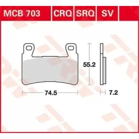 TRW SV Series Sindered Brake Pads Honda / Hyosung 250-1300cc 98-17