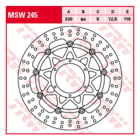 TRW Front Brake Disc HONDA CBR 900RR FIREBLADE 00-03