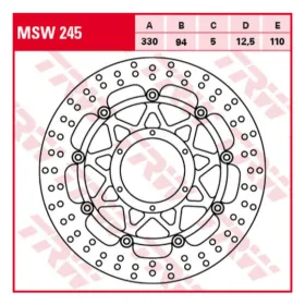 TRW Front Brake Disc HONDA CBR 900RR FIREBLADE 00-03