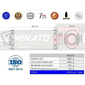 Duslintuvo kompl. Dominator HP3 APRILIA Tuareg 660 2021-2022