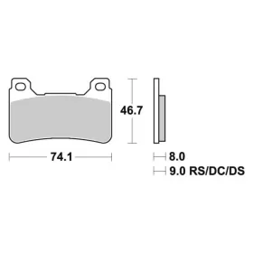 Sbs Brakepads 809DC Dual Carbon HONDA